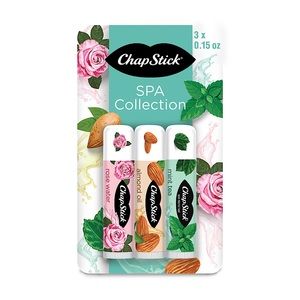 3/$15 🌸 Chapstick Spa Collection Limited Edition Rose Water Almond Oil Mint Tea
